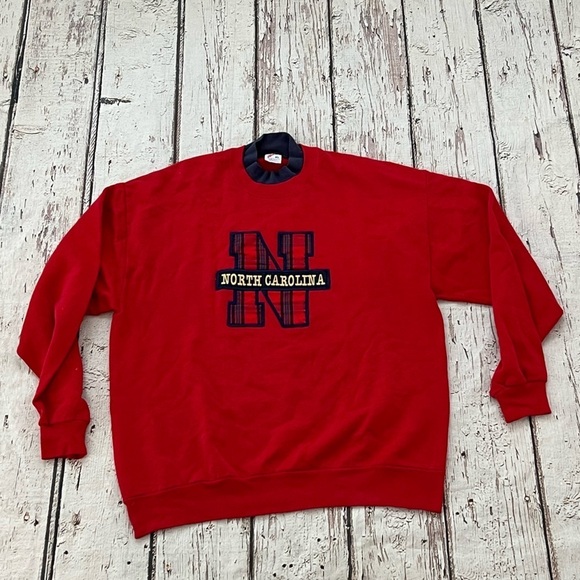 Vintage North Carolina Travel Tourism Vacation Destination 1980s Sweatshirt - Picture 1 of 4